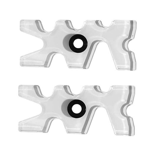 2pcs Plastic Pool Cue Bridge Head Wall Shelf Brackets, Clear