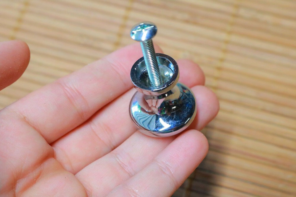 LOT of 40 Slender Chrome Knobs Drawer Pull Classic Simple elegant MG