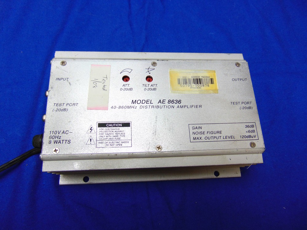 CATV Distribution Amplifier 40-860MHz model AE 8636