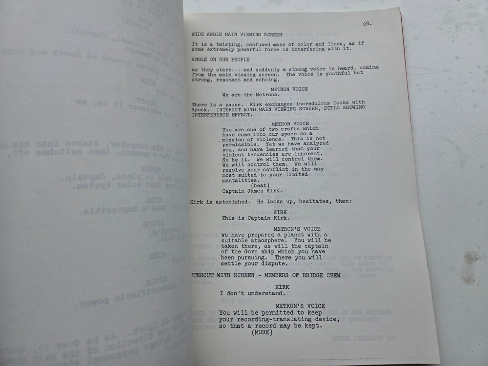 Star Trek "Arena" Final Draft by Gene Coon TV Script