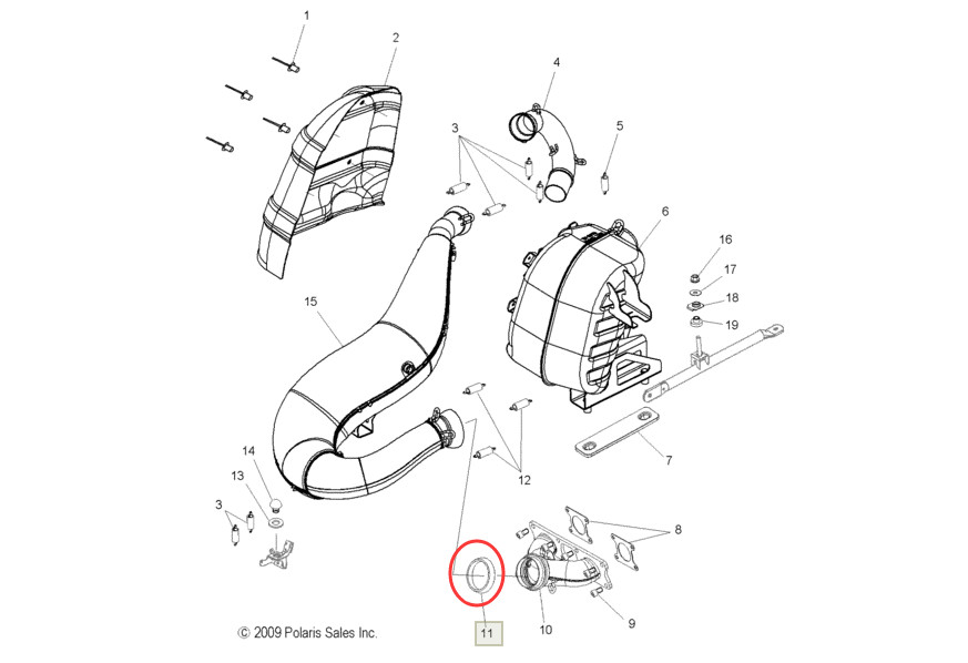 For Polaris 440 500 600 700 800 Exhaust Gasket Seal Donut 1996-2016 3610046