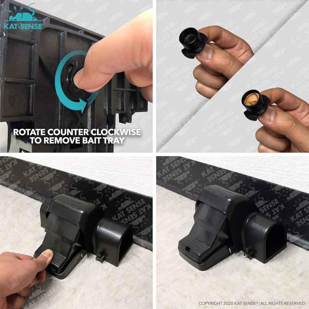 Efficient Tunnel Design Rodent Traps - Covered & Quick Humane Kill, 2 Count