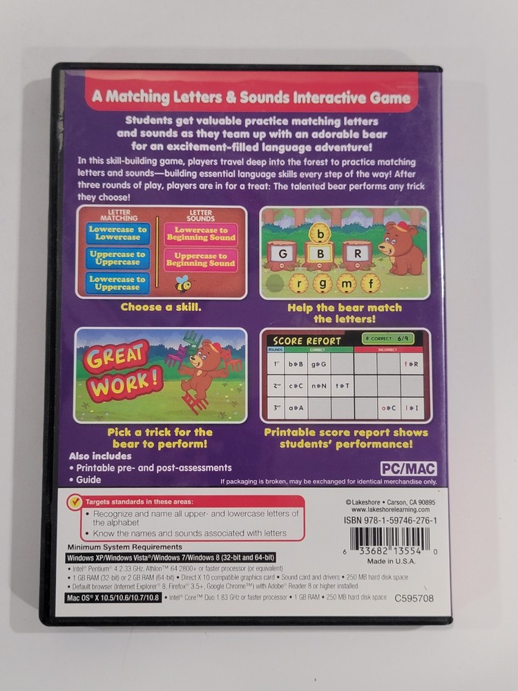 9 Lakeshore Math Reading Science Learning CD-ROM (PC/MAC) Grade Pre-K - K & 1st