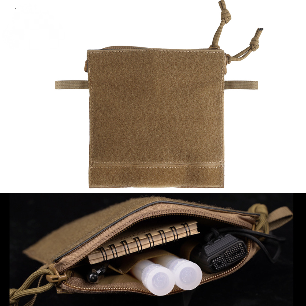 Tactical Admin Small Pouch Hook & Loop Zipper Closure Bag Insert Chest Rig Vest