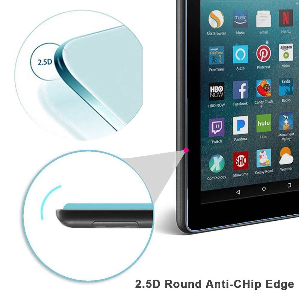 Premium Tempered Glass Screen Protector for Amazon Fire 7"7th/8th Gen 2017/2019