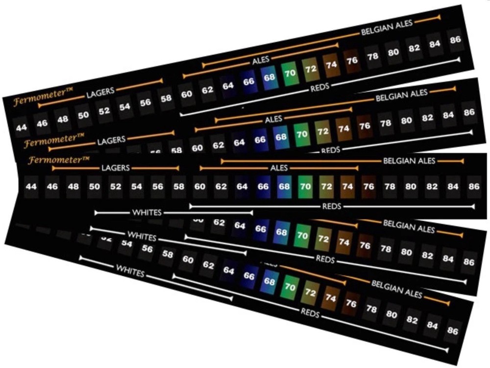 5 X Fermometer Adhesive Strip Thermometer