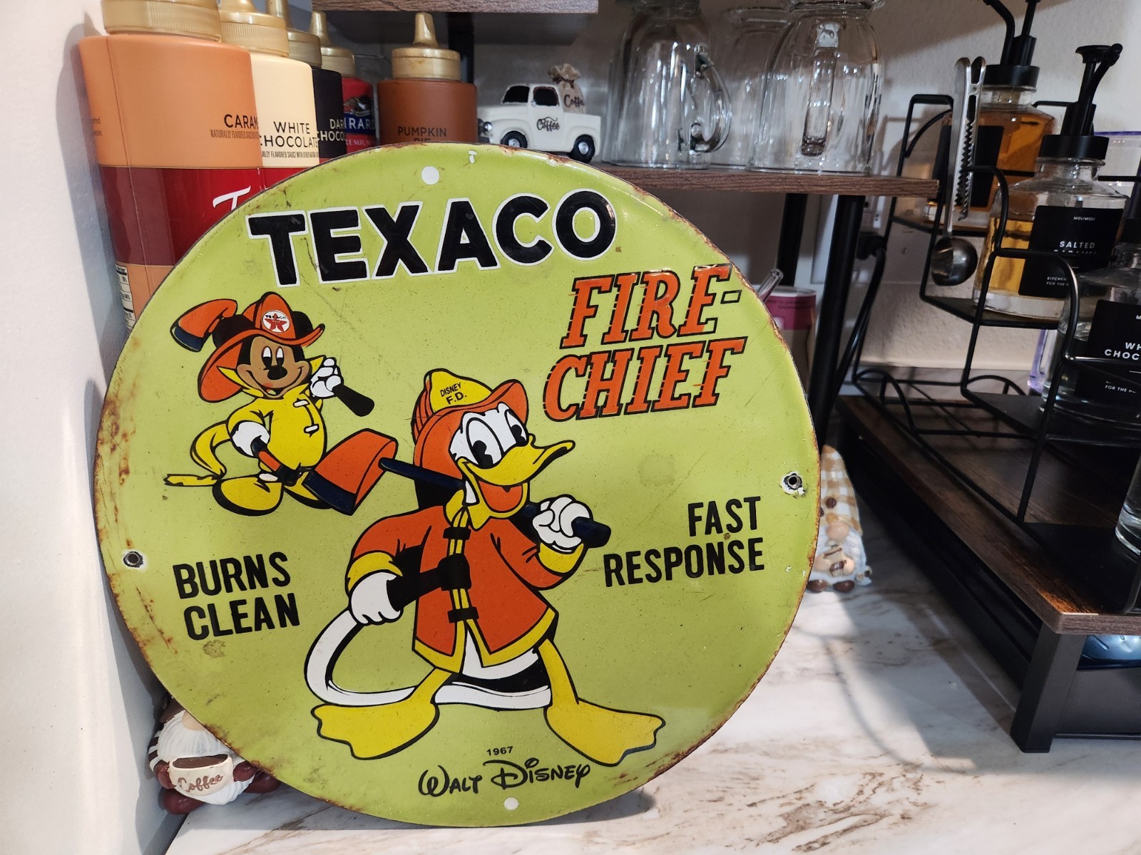 texaco fire chief porcelain sign