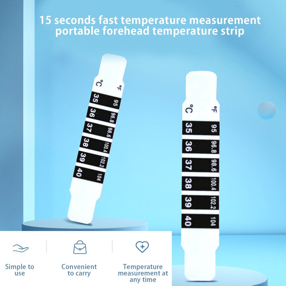 20pcs Reusable Forehead Thermometer Strips For Quick Temperature Measurement For