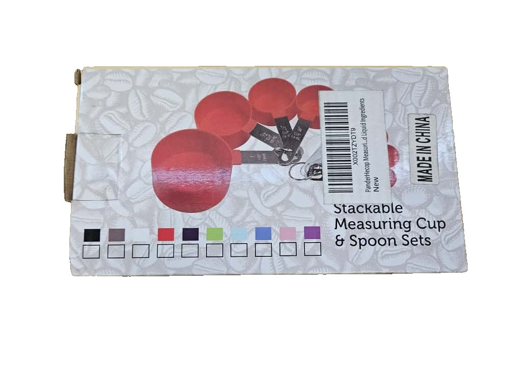 Stackable Measuring Cup & Spoon Sets - Black - Sets Of 8 - NEW