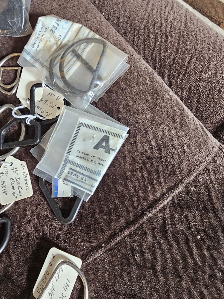 84ish Misc Metal, Plastic, Sewable D Rings