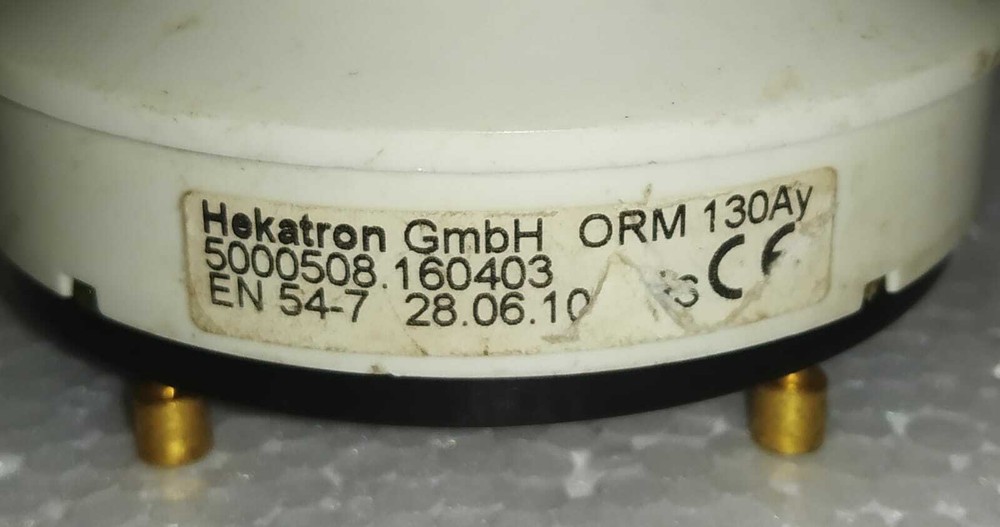 HEKATRON GMBH ORM 130Ay EN 54-7 OPTICAL SMOKE DETECTOR