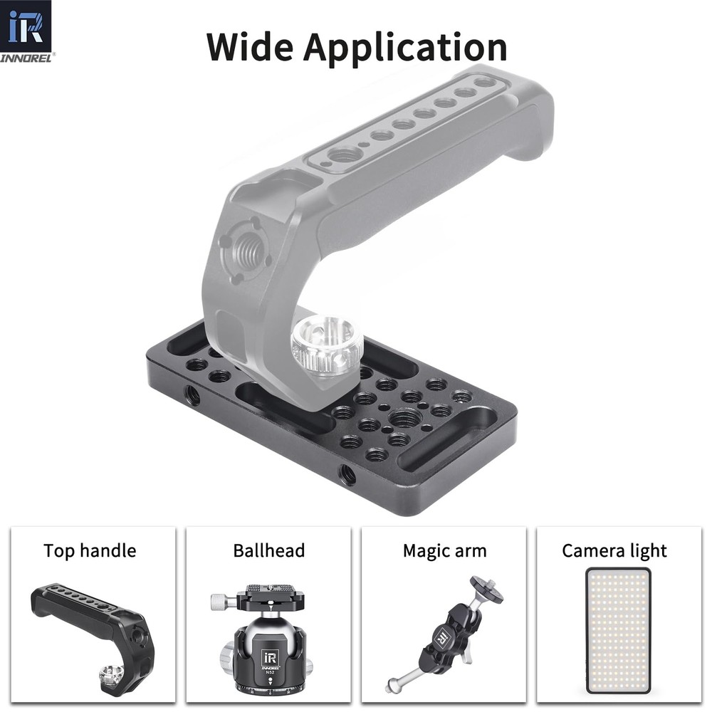 CP1005 2 PCS Multi-Functional Cheese Plate 1/4 3/8 Thread For Camera 10x5