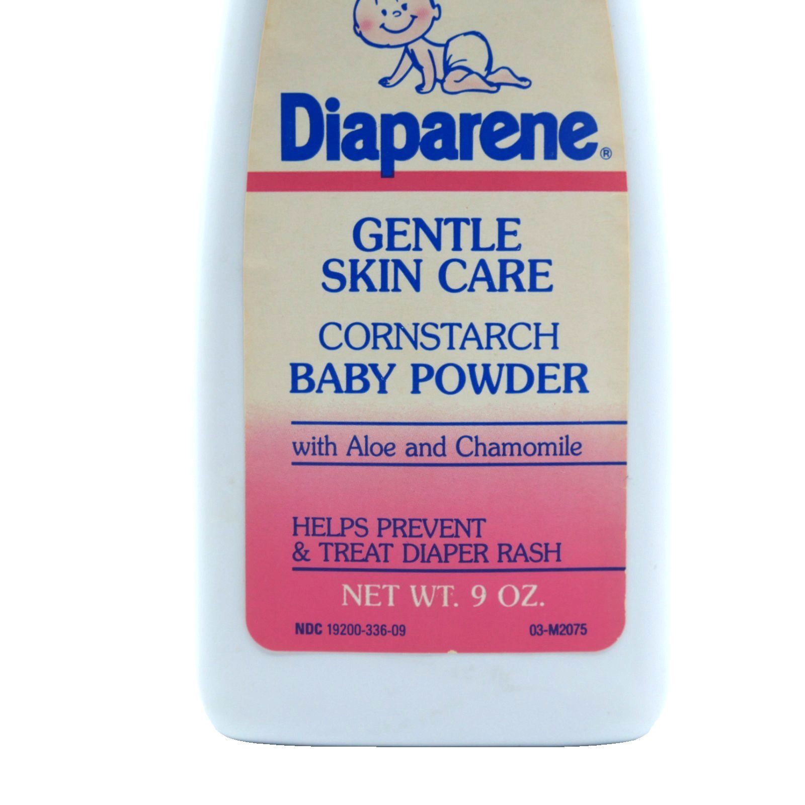 Vintage Diaparene Corn Starch Baby Powder bathroom prop 80s Chamomile Aloe