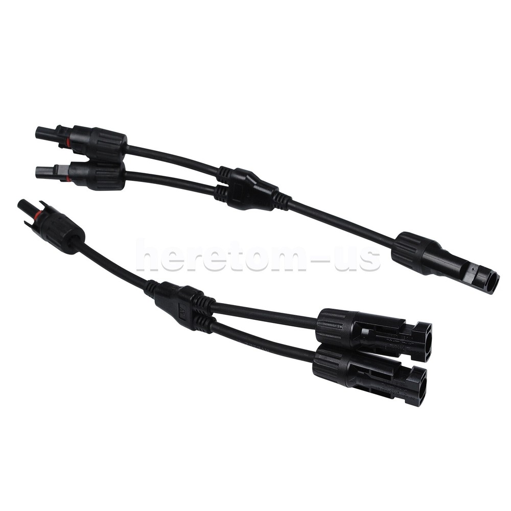 Solar Panel Y Branch Cable Connection Waterproof Adapter Connector Extension US