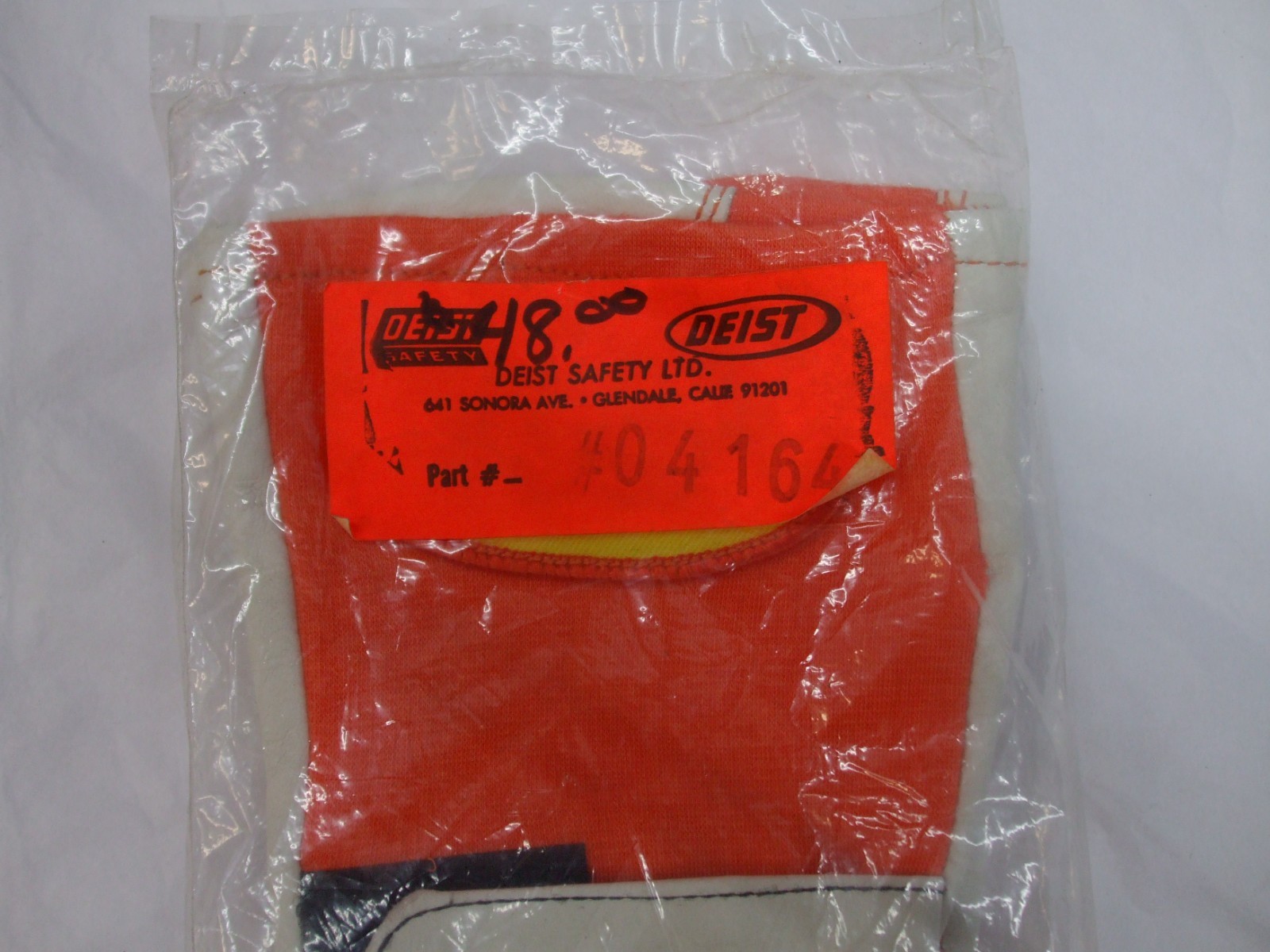 Deist Vintage Racing Dragster orange White Gloves NOS .04164 Size medium.