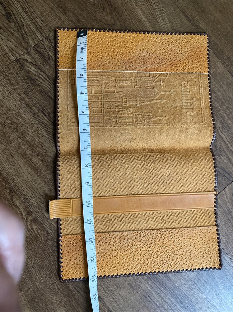 Handmade Tooled Leather Vilnius Brown Book Cover