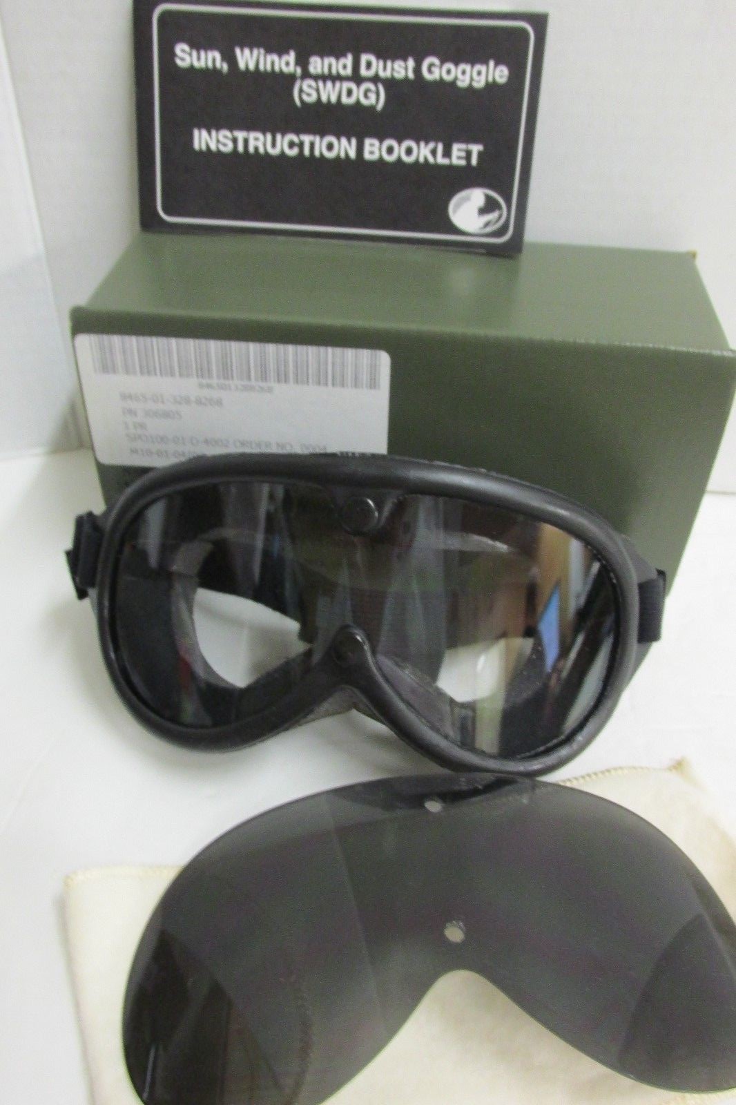 US Military Sun Wind and Dust Goggles w/ Ballistic Lens MSA Eye Protection NOS