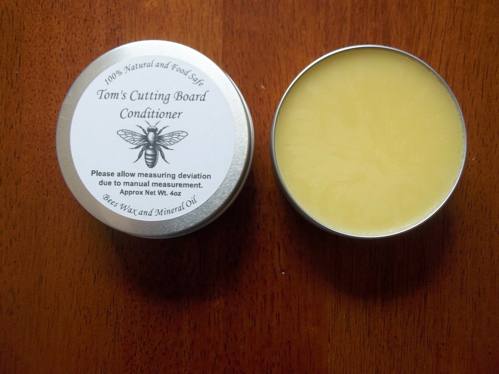 Cutting Board Conditoner 100% Natural Beeswax & Mineral Oil - Food Safe