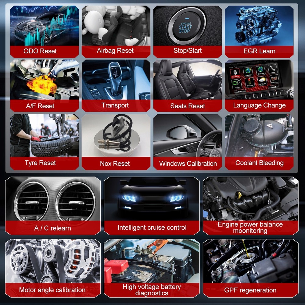 KINGBOLEN K10 10" OBD2 Scanner All System Bidirection Diagnostic Tool ECU Coding