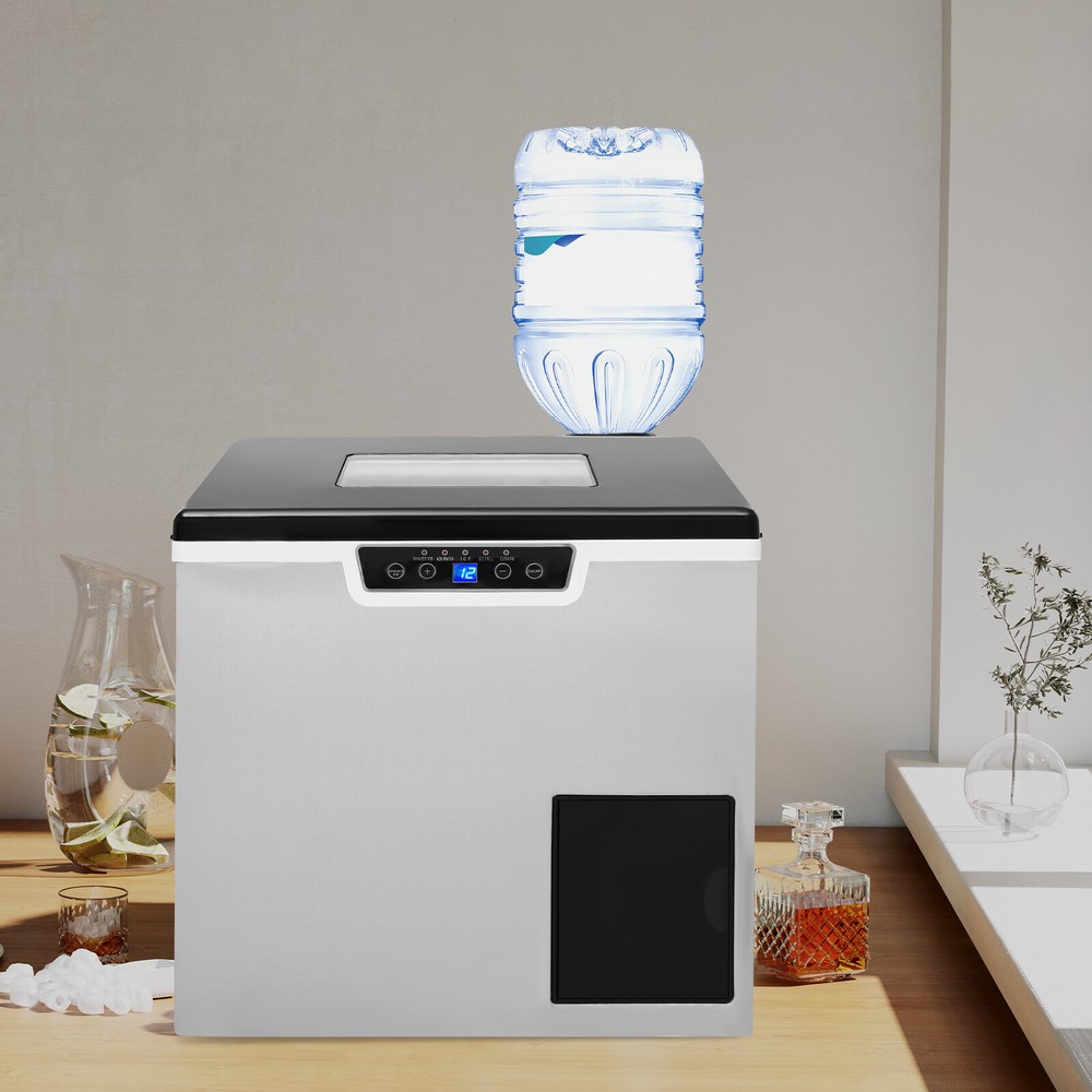 2 in 1 Ice Cube Maker, Smart LCD Crushed Ice & Ice Cube Maker Fast Ice Making