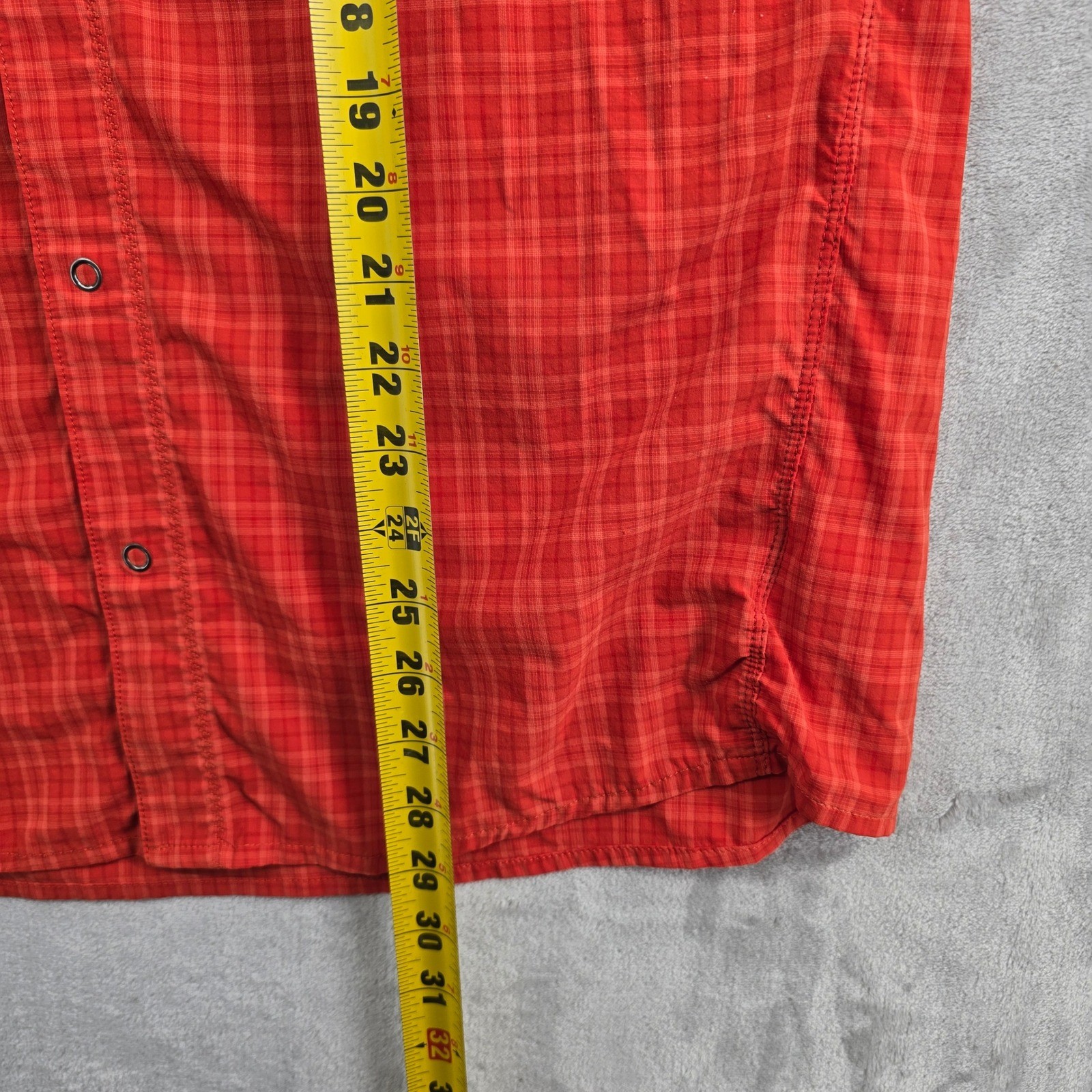 Outdoor Research Men's Astroman Plaid Snap Button Short Sleeve Shirt Large