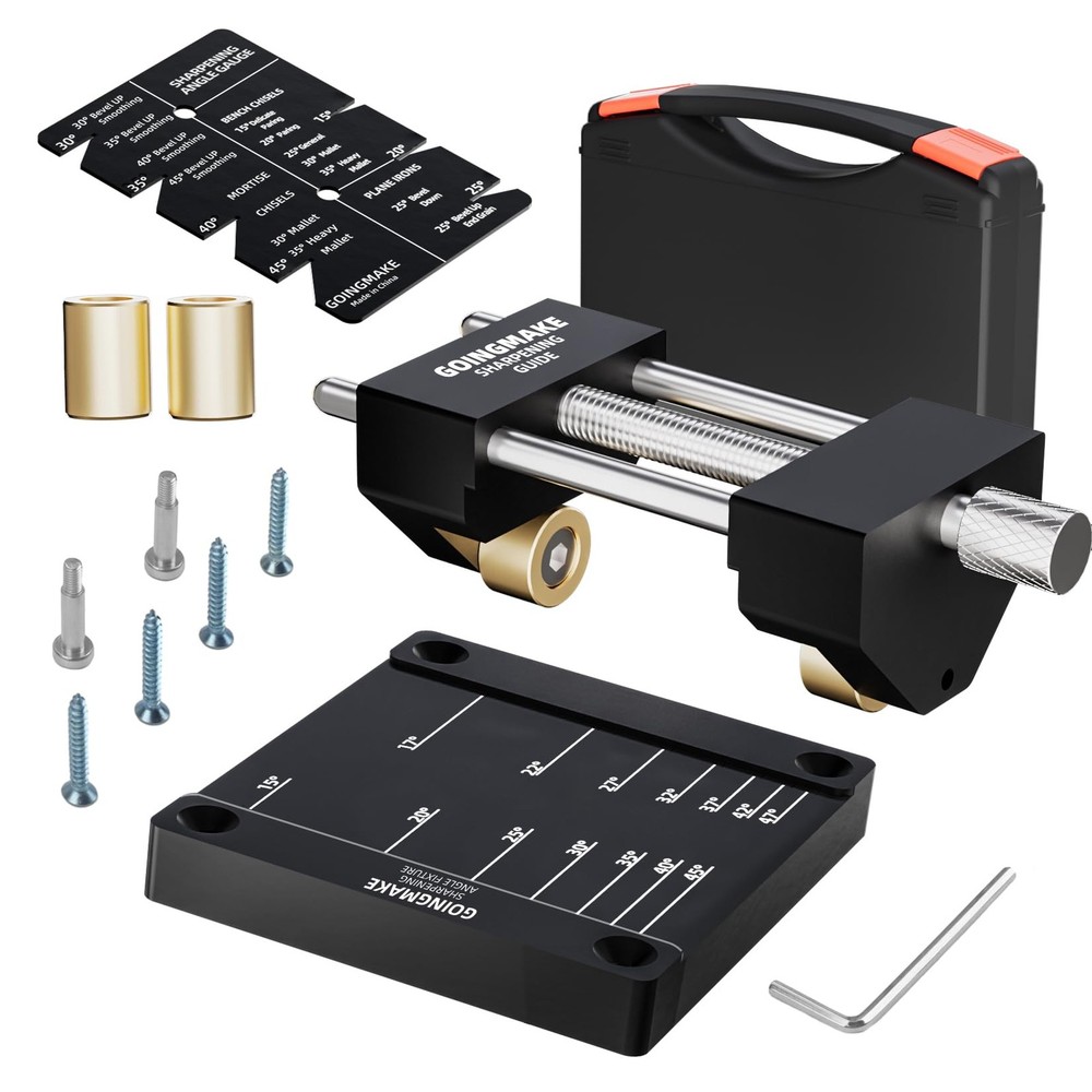 GOINGMAKE Honing Guide System Chisel Sharpening Kit Woodworking Chisels, Planes