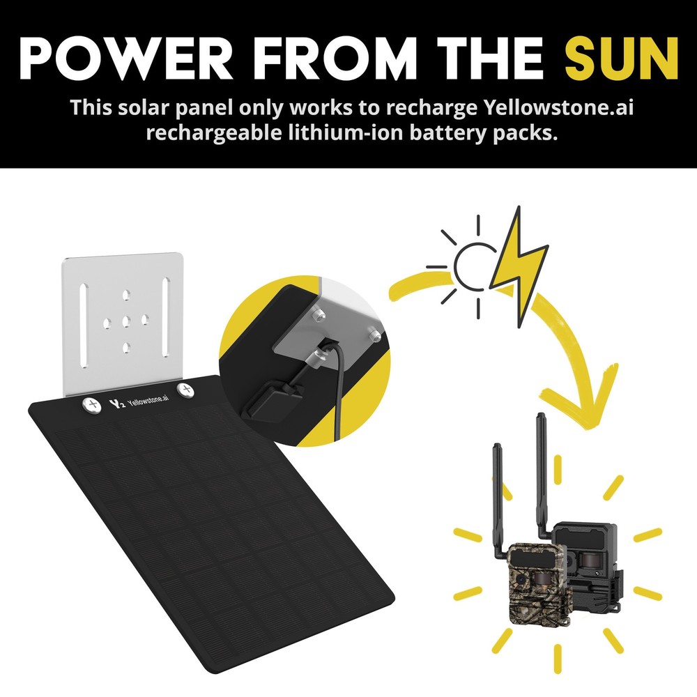 Yellowstone 9V/5W Solar Panel for Y2 Cellular Trail Camera with Mounting Bracket