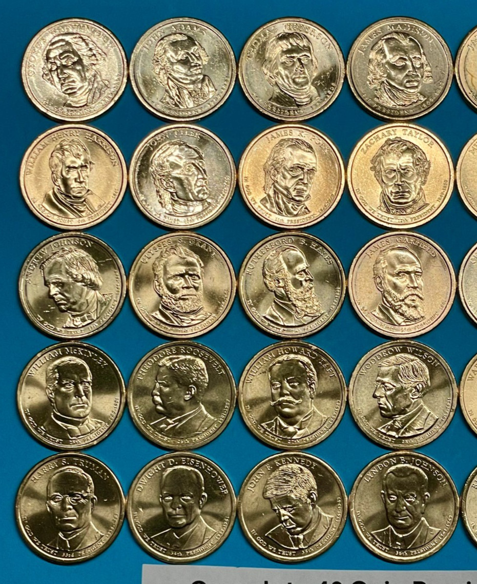 Complete Presidential Dollar DENVER MINT Set Of 40 UNCIRCULATED Coins 2007-2020