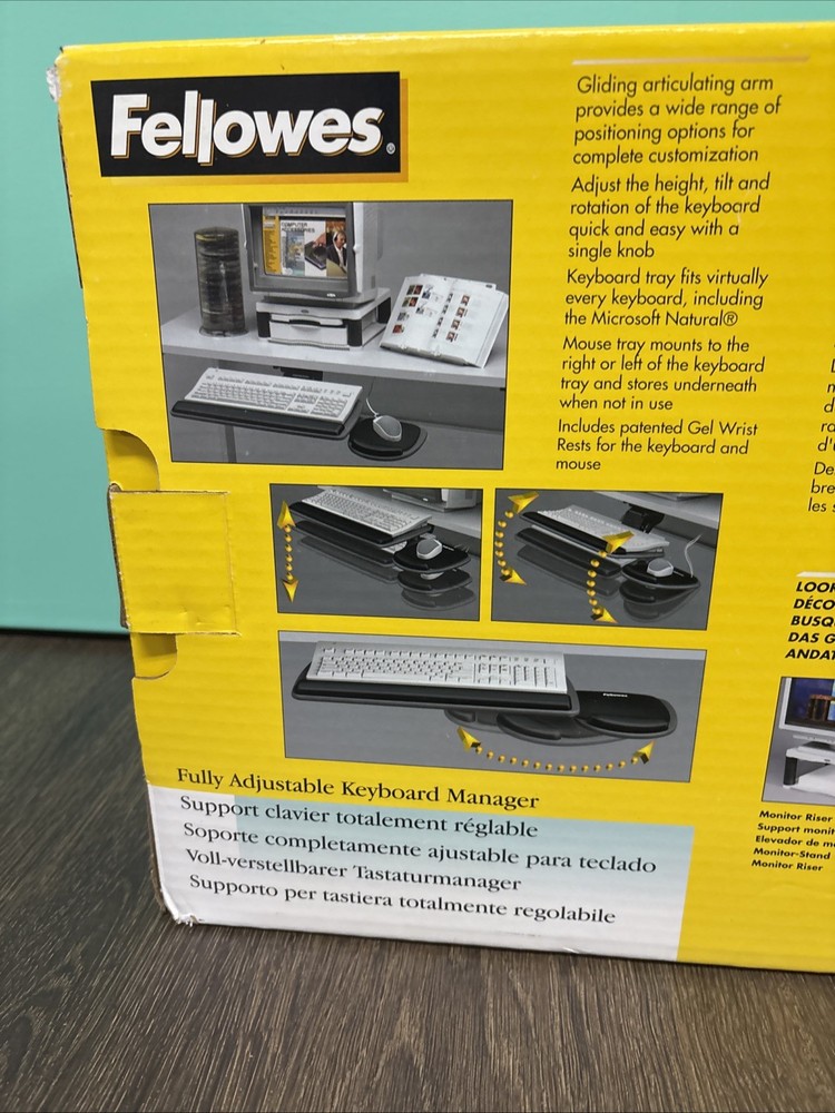 Fellowes, Fully Adjustable Keyboard Manger # 93841 NEW!