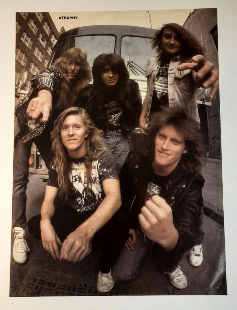 ATROPHY ~ Thrash Metal Vintage early 1990's pic of band ~ Magazine Page PINUP