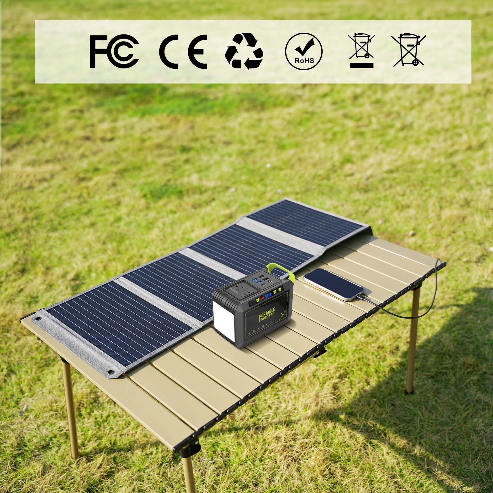 MHPOWOS 40 watt USB Solar Panel Type C Solar Panel Charger Foldable for Camping