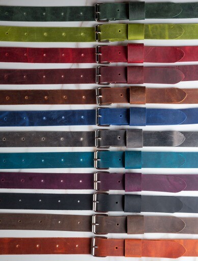 Genuine Leather Luggage Rack Straps Trunk rack straps for Vintage Cars Red