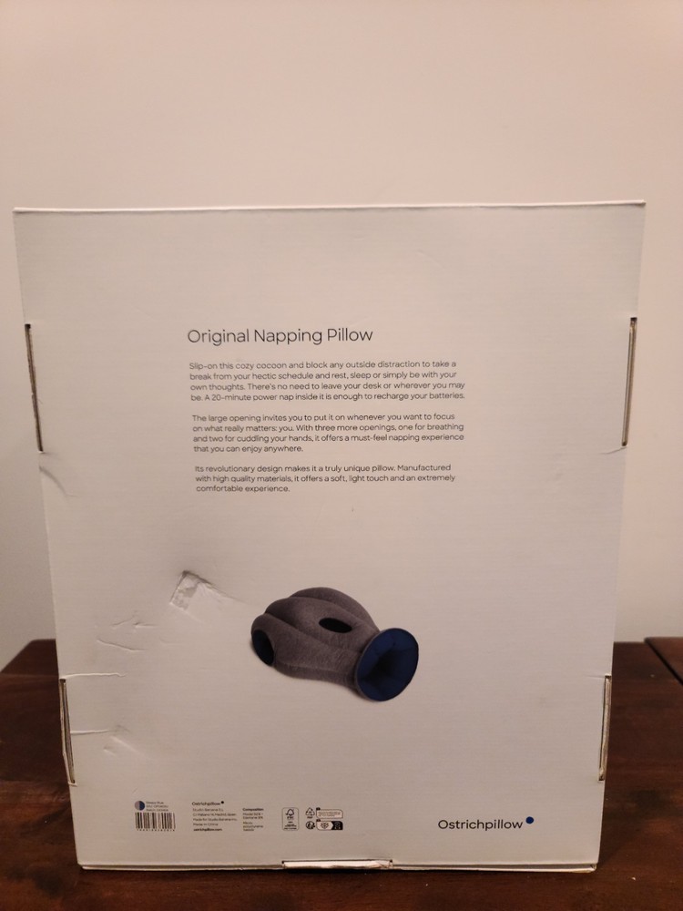 OSTRICHPILLOW Sleepy Blue Original Napping Pillow