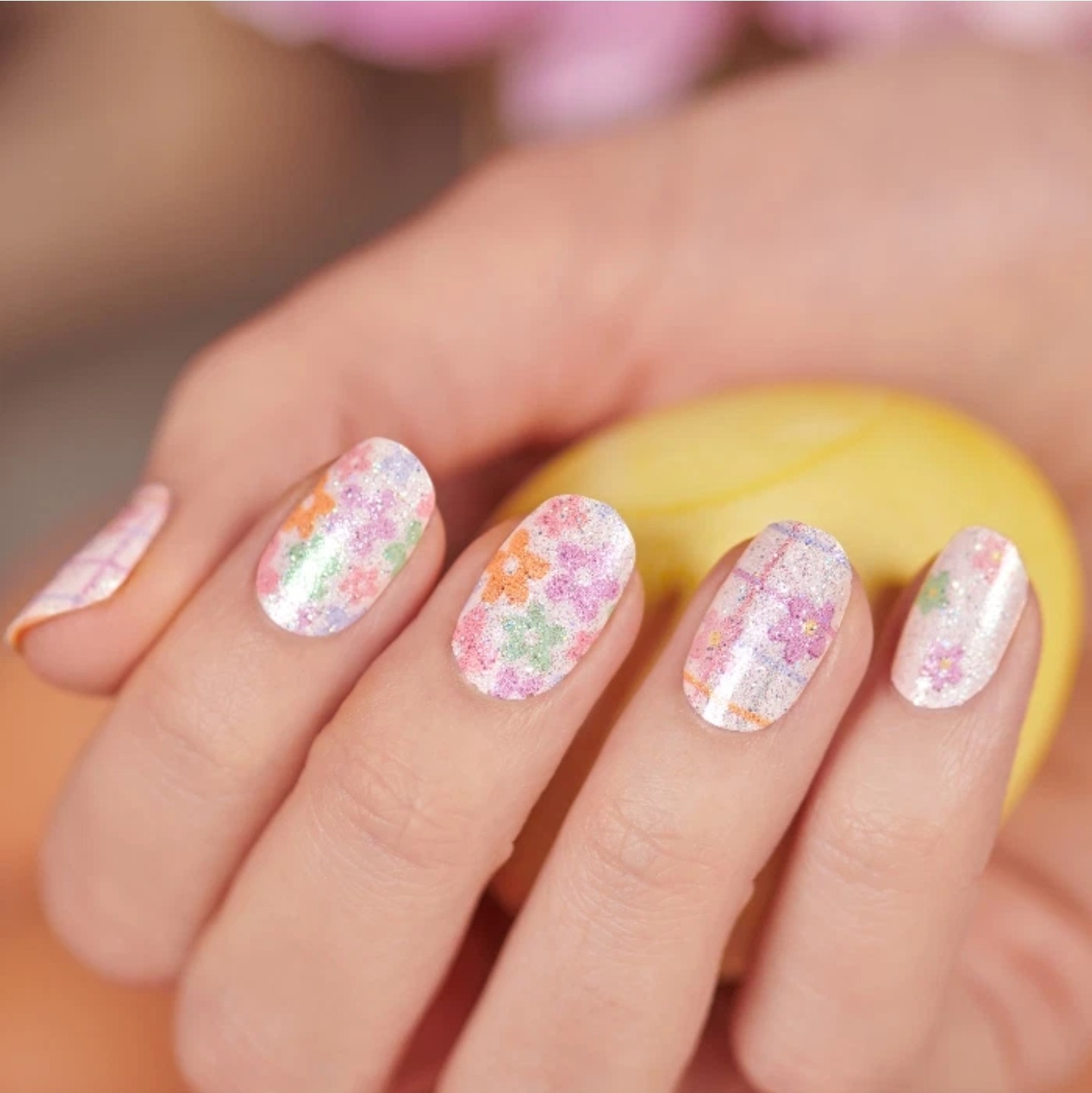 Color Street Nail Polish Strips, Daisy Check, Easter/Spring, New In Box, READ!!!