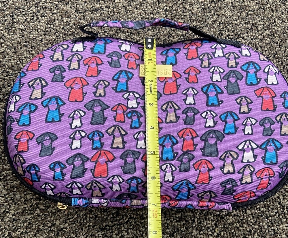 Bra Storage Case Dog Print Zipper Handle