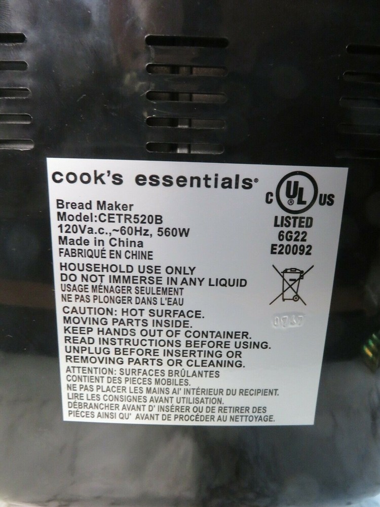 Paddle for Cook's Essentials Bread Maker Model CETR520B (-O-)