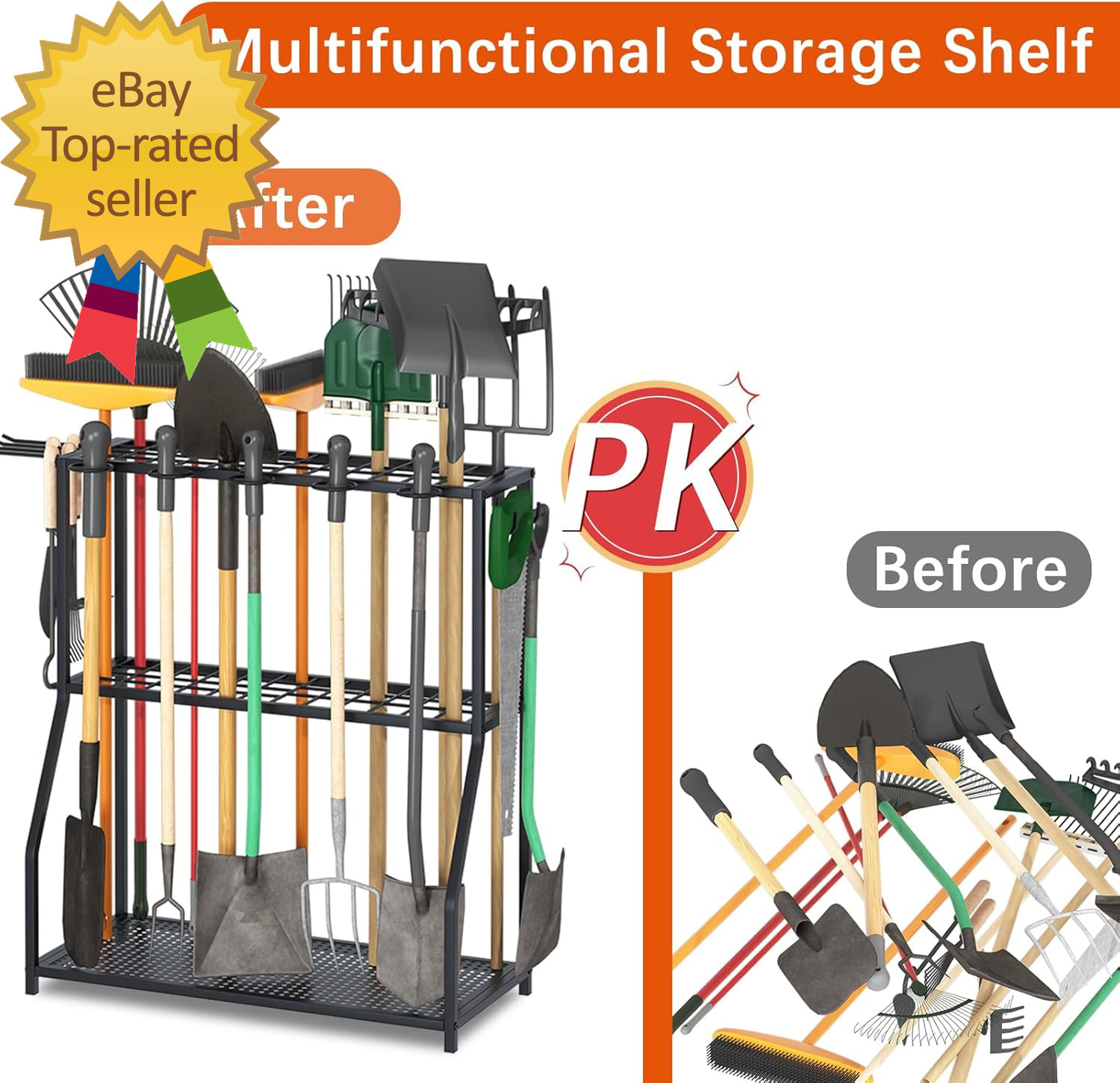 Garden Tool Organizer Yard Tool Storage Rack Garden Organizer Steel Yard Tool Ra