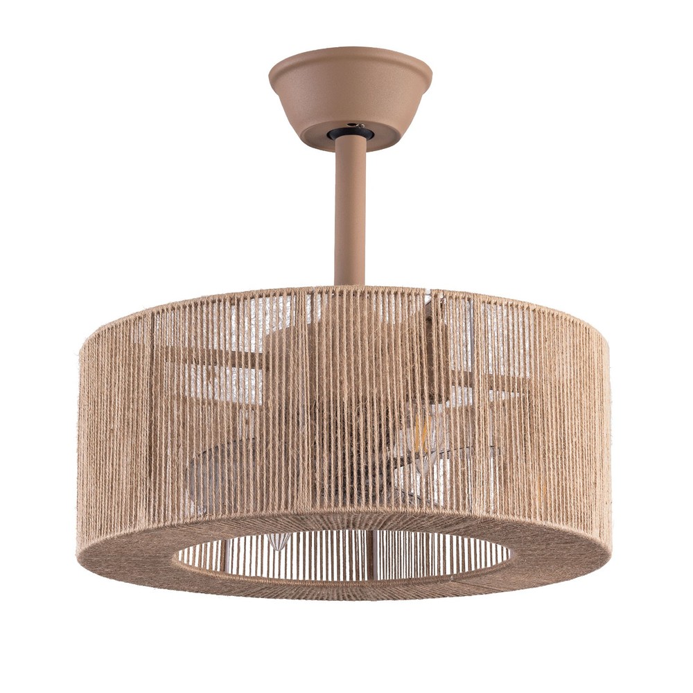 18'' Caged Ceiling Fan Light with Remote Control Chandelier Flush Mount Light