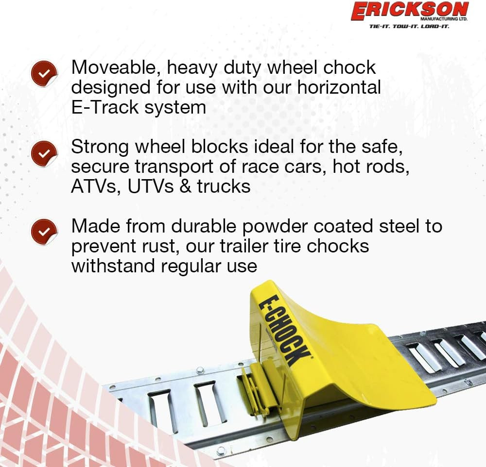 E-Track Moveable Wheel Chock,1 Pk