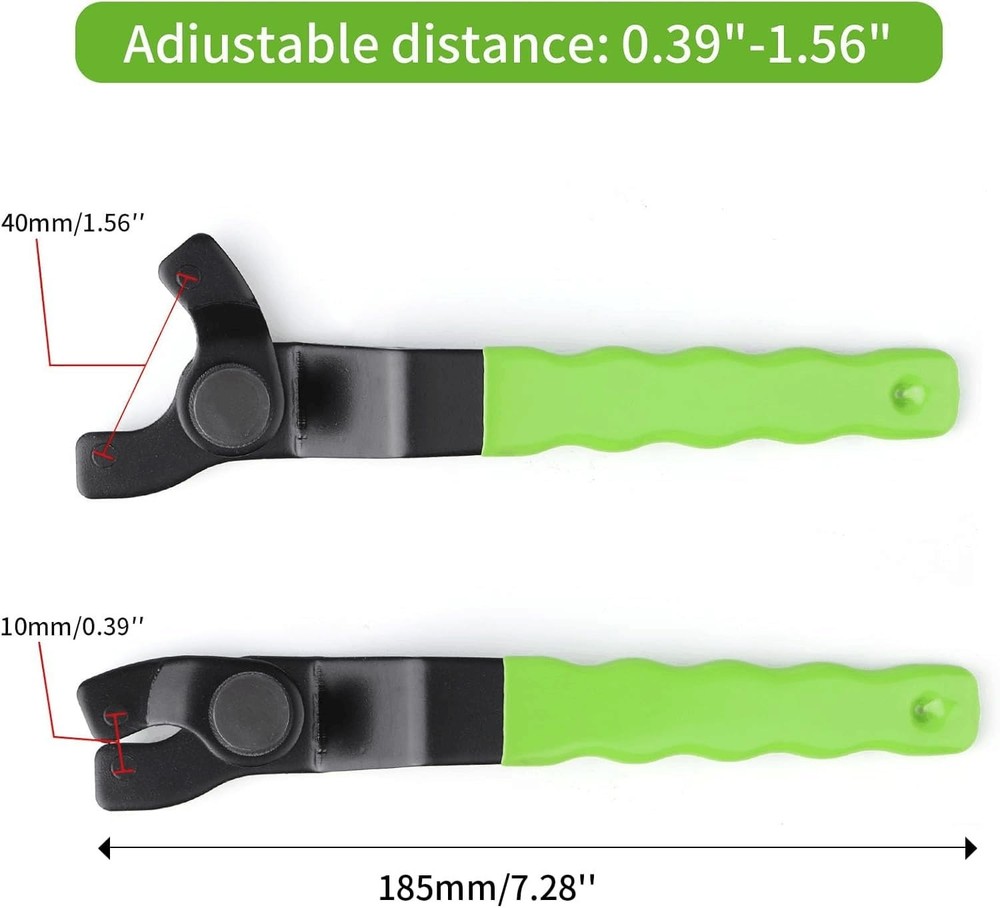 Llave de pasador universal ajustable para amoladora angular