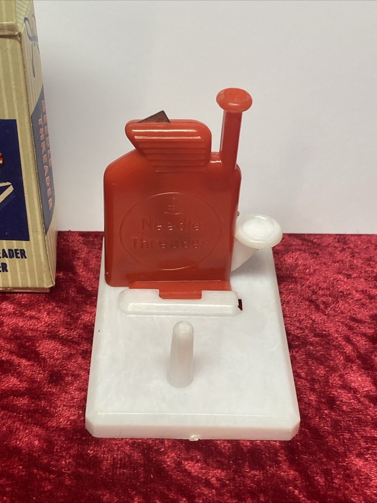 Vintage 1970's Automatic Needle Threader & Thread Cutter w/Original Box & Inst
