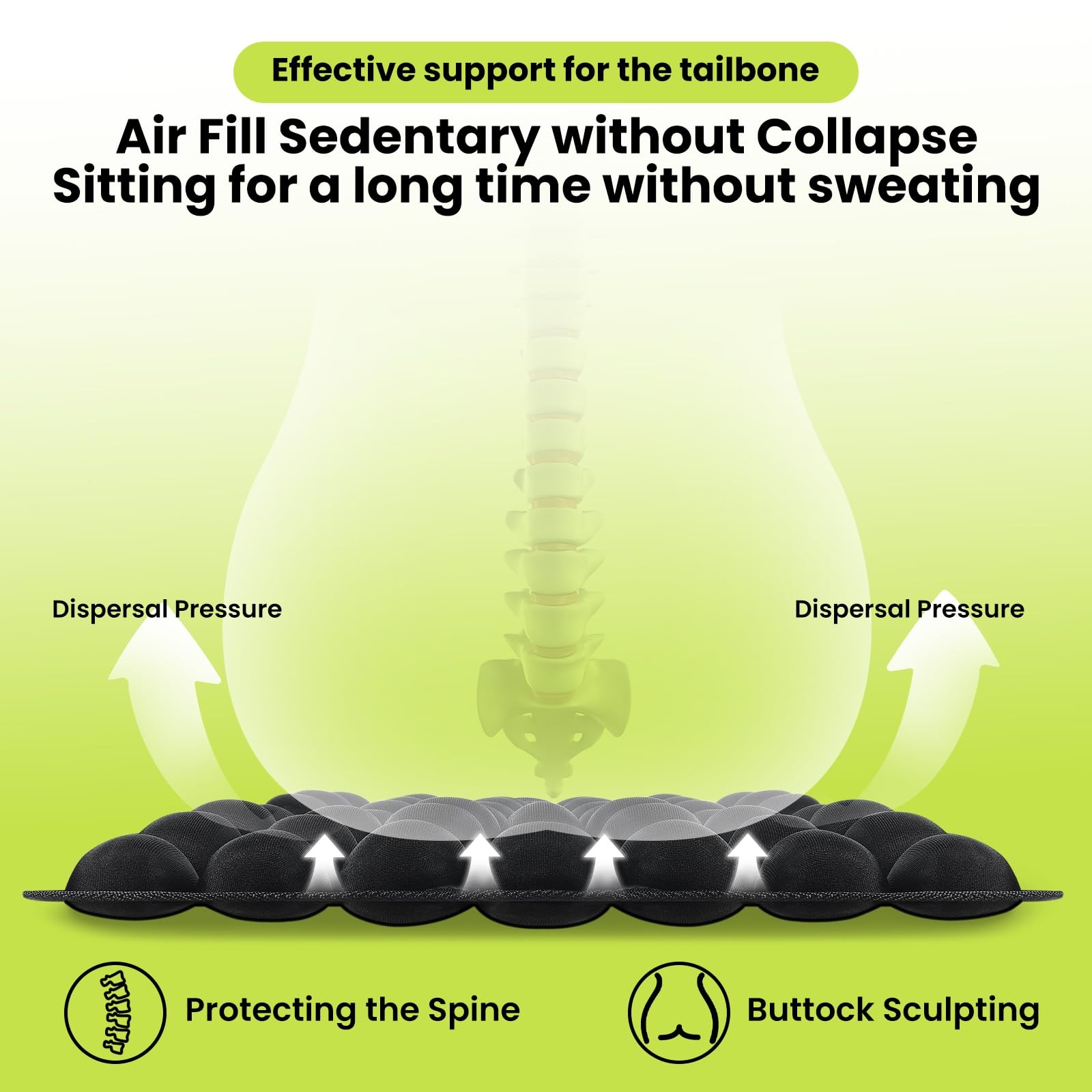 Sondor Travel Cushion – Adjustable Bubble Technology for Customized Comfort, ...