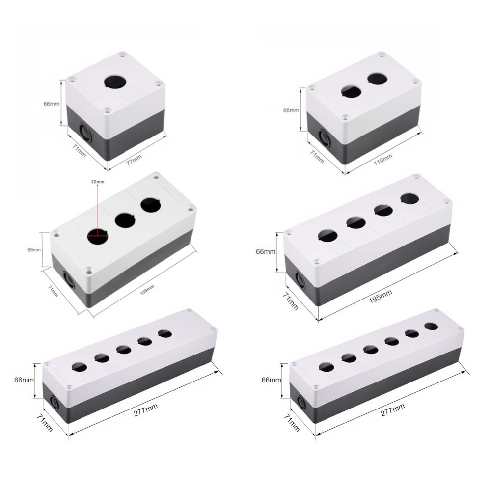 Surface Mounted Enclosure Switch Panel Height 83mm Hole 22mm to Push Button Switch LA38