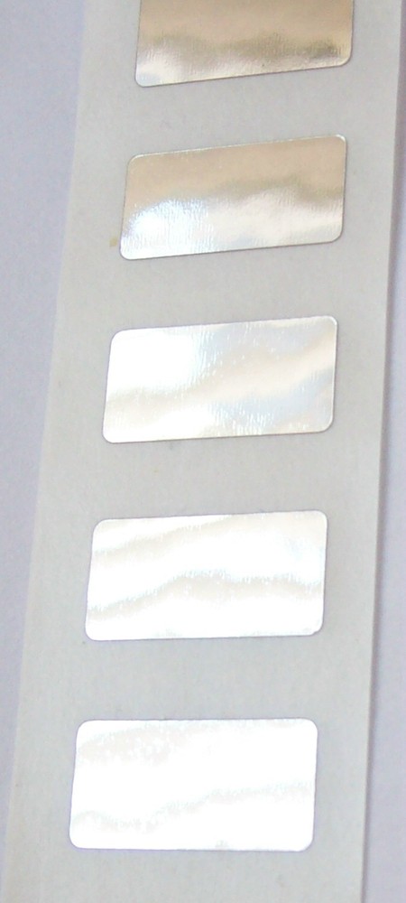 1000 Silver Tiny Silver Blank Labels