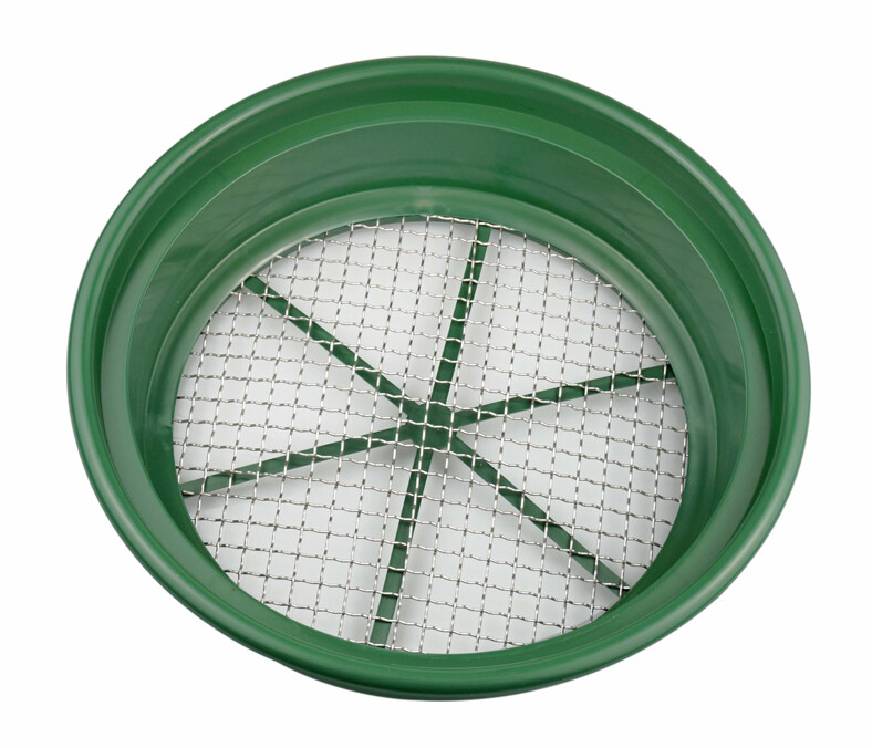 CLASSIFIER SIFTING PAN | 1/2" | STAINLESS STEEL SCREEN EARTH SIFTER STACKABLE
