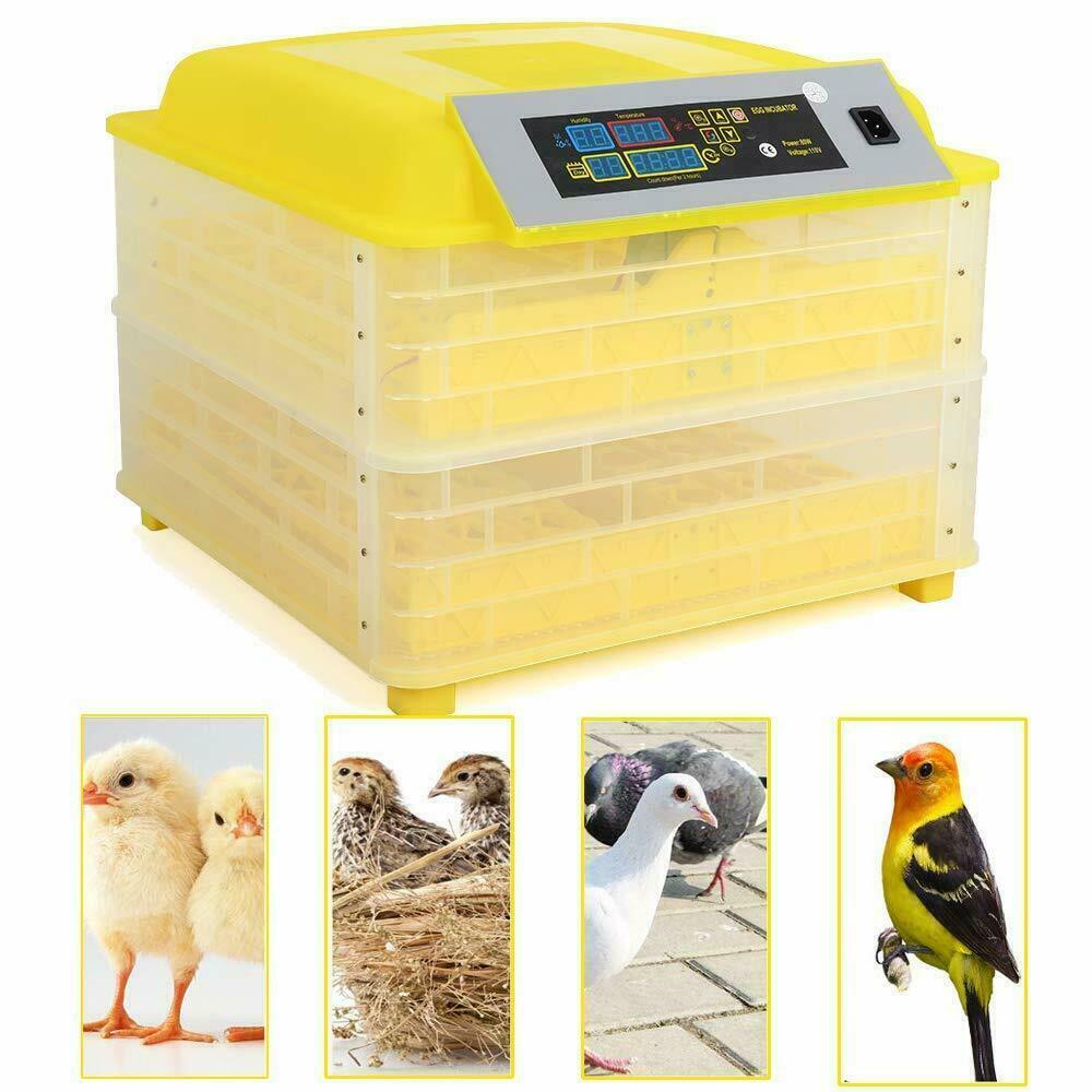 Egg Bird Incubator 96 Eggs Automatic Poultry Hatcher Breeder Digital Display