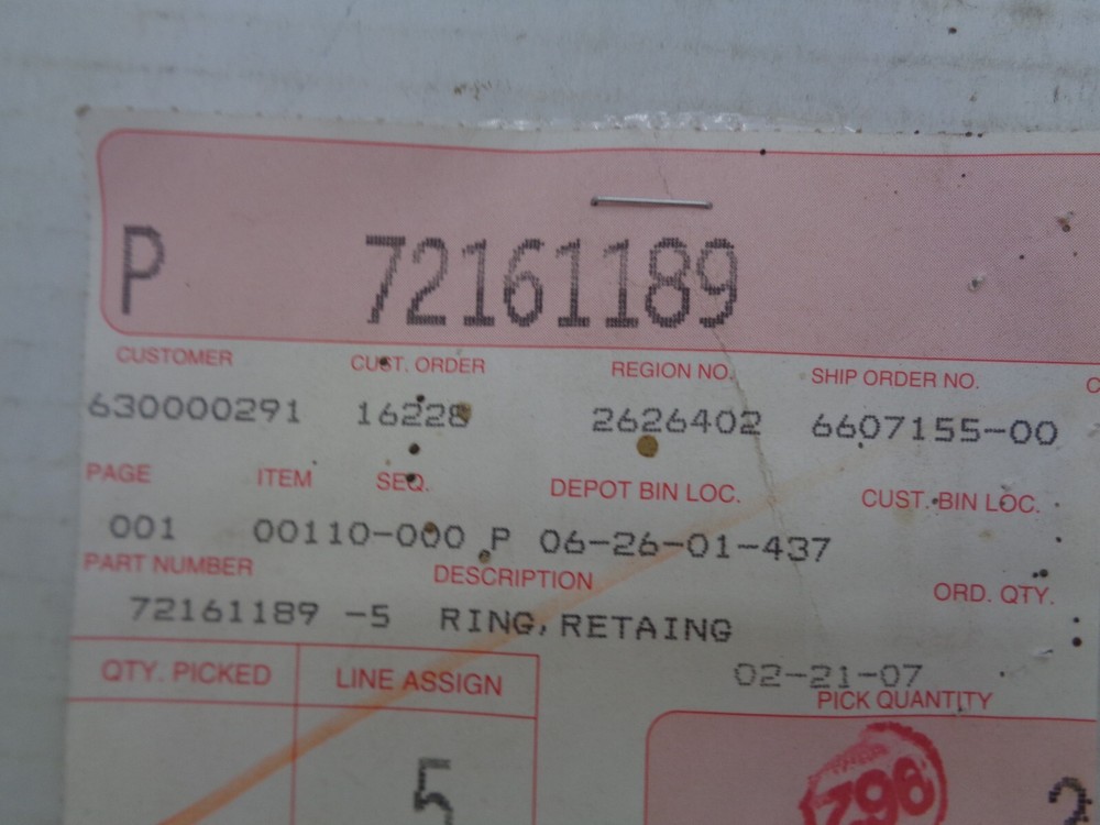 AGCO RING/ RETAINING - 72161189 - BOX21