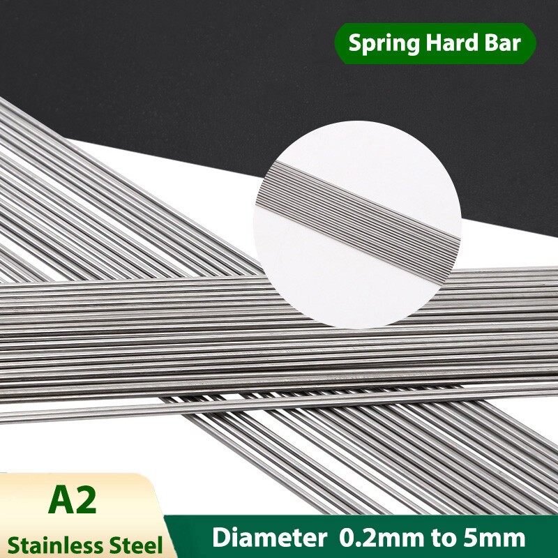 A2 Stainless Steel Wire Spring Hard Bar Elastic Steel Wires 0.2mm - 5mm Diameter