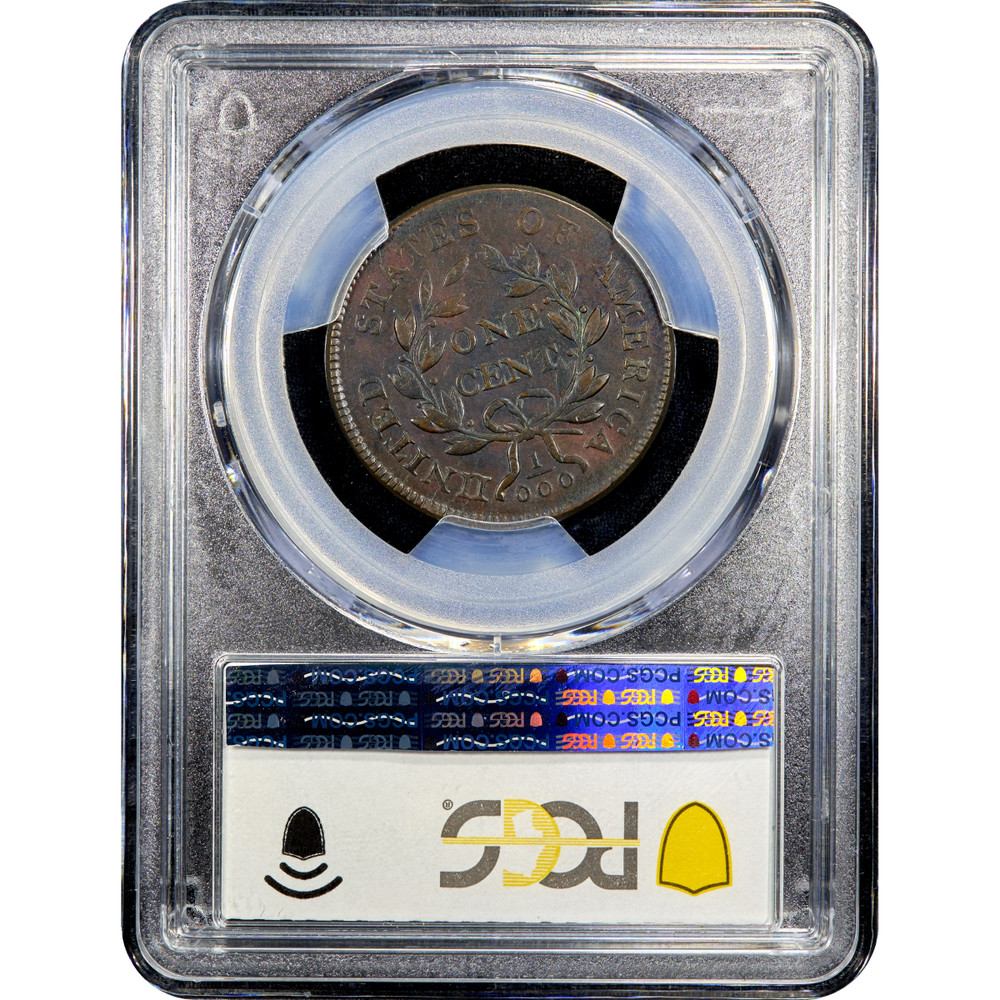 1801 Draped Bust Large Cent 1c 3 Errors Reverse PCGS XF45 BN CAC