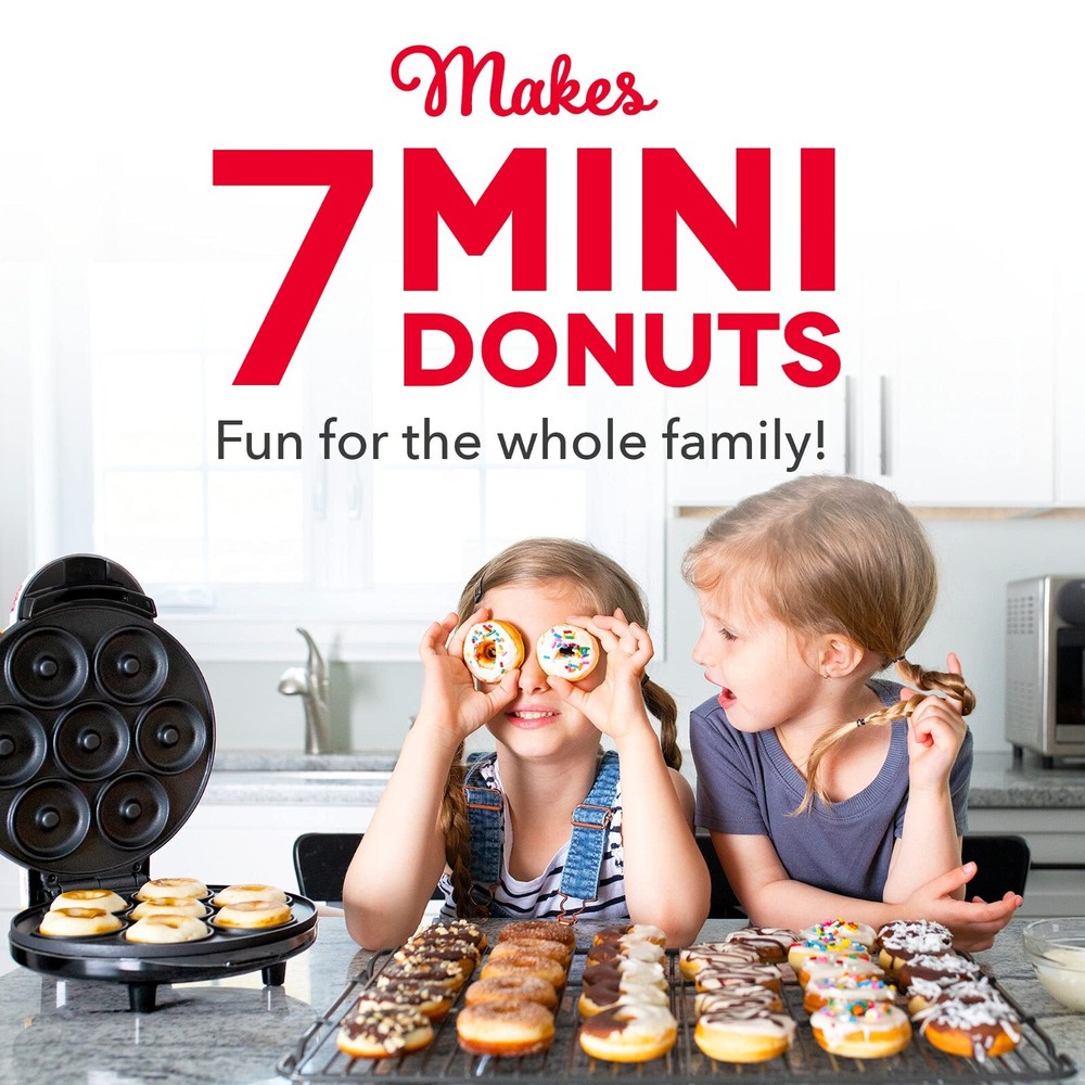 New Dash Mini Donut Maker Machine For Kid Friendly Breakfast Snacks Desserts